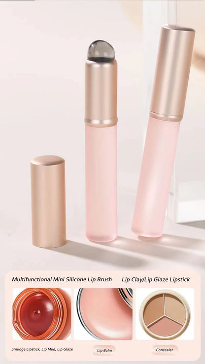 Upgrade Silicone Lip Brush With Cover Angled Concealer Brush Lipstick Application Smudge Balm Lip Make Up Brush Cosmetic Tool Beauty World Shop