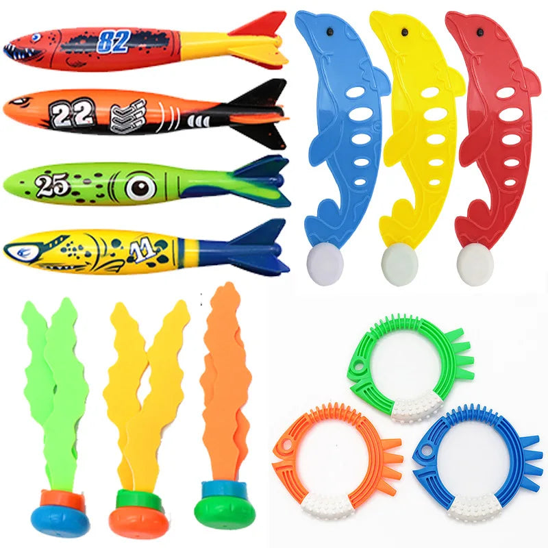 Nstk Pool Games Diving Toys Sinking Toy Multicolor Cartoon Pool Sinking Toys Creative Swim Dive Toy Set Swimming Pool Accessory Beauty World Shop