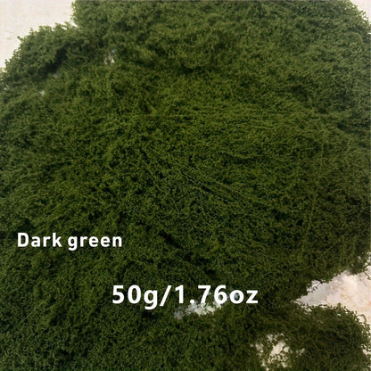 50g Fake Moss DIY Crafts Grass Artificial Moss Faux Preserved Moss Green Plants Home Room Garden Decor Mini Landscape Fake Grass Beauty World Shop