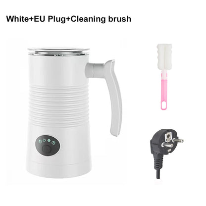 Electric Milk Frother Milk Foam Machine For Coffee Cappuccino Latte 4 in 1 Hot and Cold Foam Maker Automatic Milk Frother Foamer Beauty World Shop