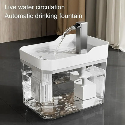 Automatic Cat Water Drinking Fountain Dispenser for Pet Water Fountain Filter Non-Slip Automatic Indoor Cat Water Bowl Anti-Slip
