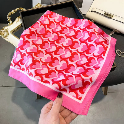 70cm Silk Feeling Square Scarf Women Satin Bandana Print Scarves Head Band Fashion Lady Hair Shawl Wrap Female Neckerchief Hijab Beauty World Shop