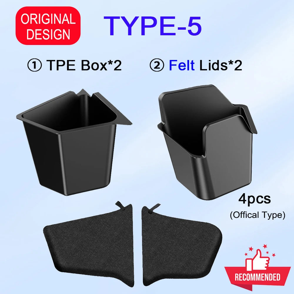 USVOTOV Trunk Organizer for Tesla Model Y Juniper Launch Refresh 2025 Rear Trunk Storage Bins Side Box Organiser TPE Accessories Beauty World Shop