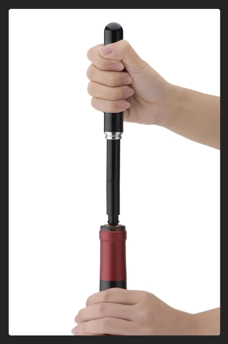 Portable Handheld 2-in-1 Air Pressure Wine Opener with Air Pump And Cork Remover Foil Cutter Compact Desktop Cicerone for Party Beauty World Shop