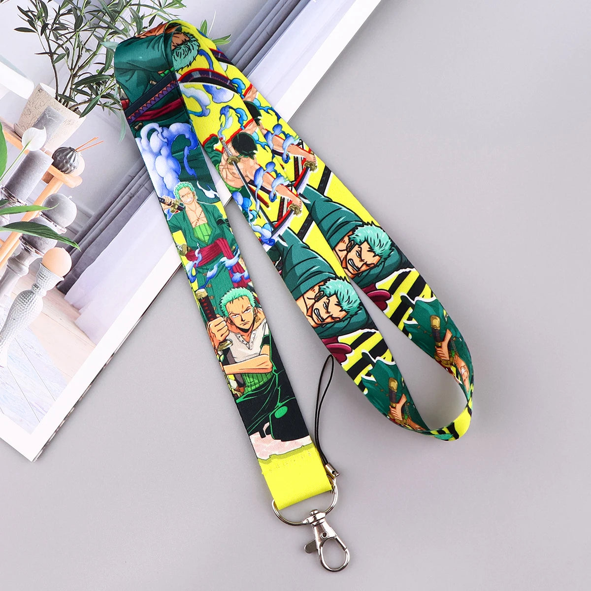 Japan Anime Cartoon Zoro Neck Strap Lanyards for Key ID Card Gym Cell C USB Badge Holder Rope Cute Key Chain Toy Gift Beauty World Shop
