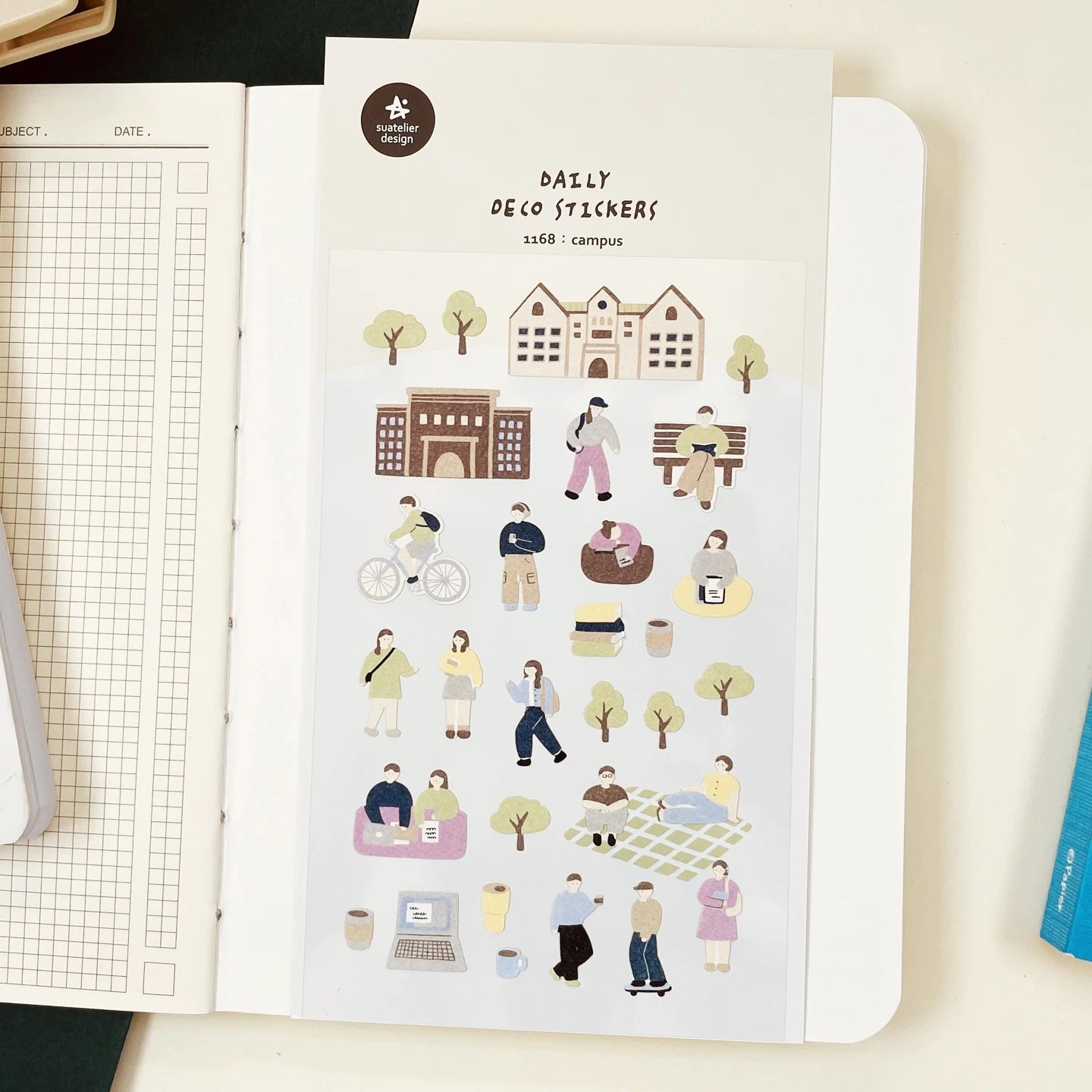 Korean Import Suatelier Travel Home Life Study Friend Stickers Scrapbooking Diy Journaling Diary Stationery Sticker School Gift Beauty World Shop