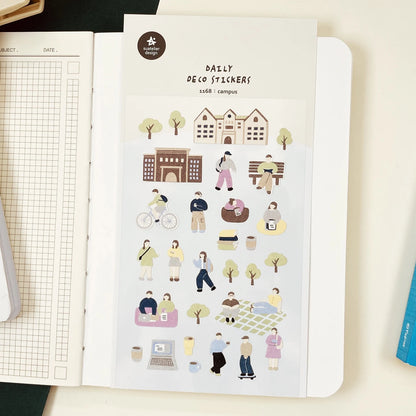 Korean Import Suatelier Travel Home Life Study Friend Stickers Scrapbooking Diy Journaling Diary Stationery Sticker School Gift Beauty World Shop