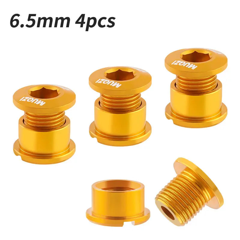 MUQZI 4/5PCS Chainring Bolts Single Double Chainring Screws Mountain Road MTB Bike Crank Bolts 6.5/8.5mm Beauty World Shop