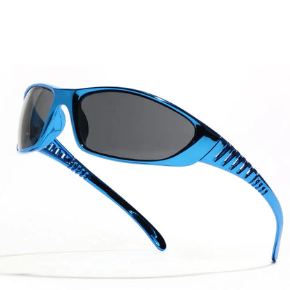 Y2K Silver Sunglasses Color Hollowed Out Future Sense Of Technology Hot Girls Net Red Sunglasses Women Sunglasses Trendy Men Beauty World Shop