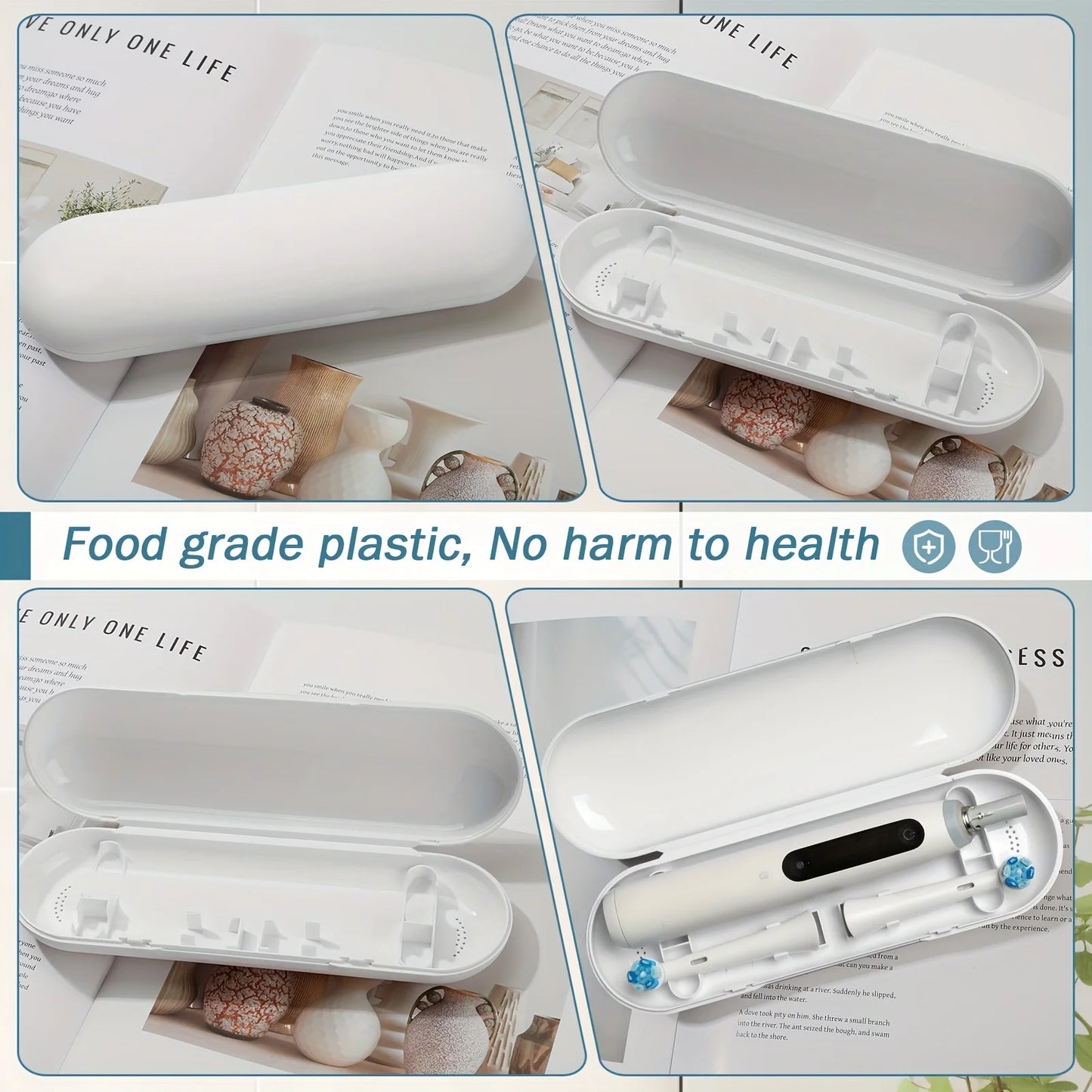 Electric toothbrush travel case，Portable dust-proof storage box，AdaptationOral-B iO Series electric toothbrushes Beauty World Shop