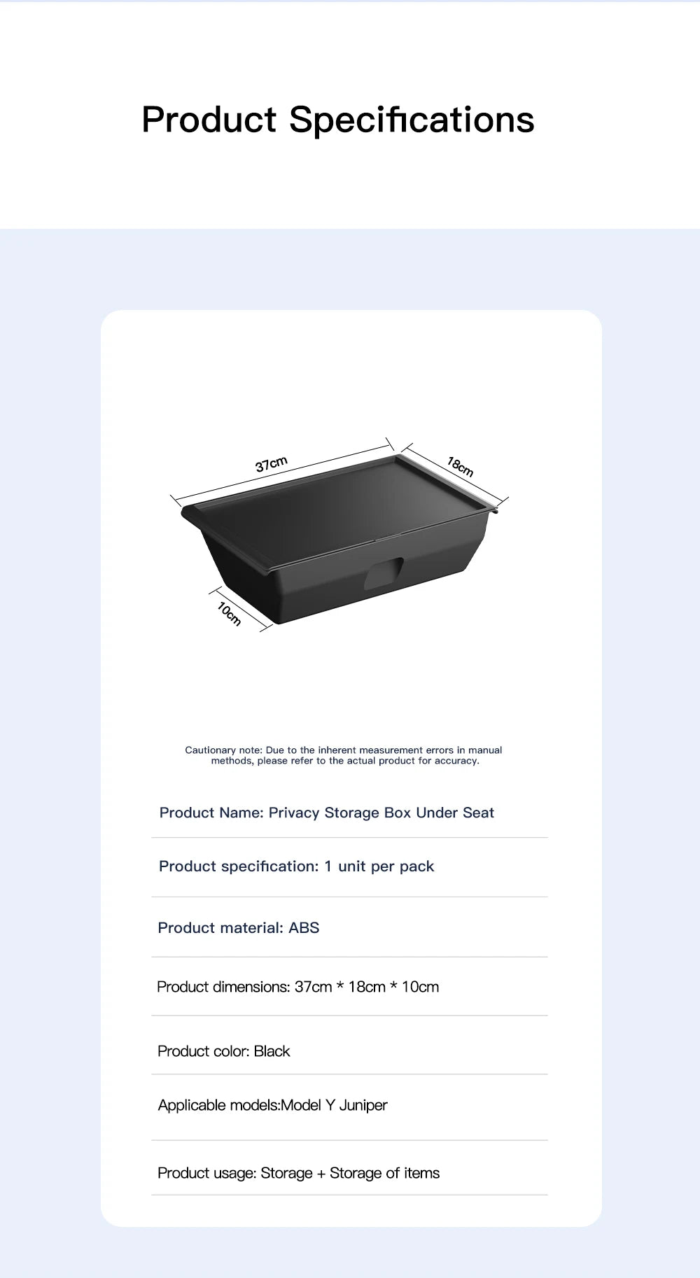 YZ For Tesla Model Y Juniper 2026 Underseat Storage Box Seats Drawer TPE Hidden Storage Tray Push Pull Car Organizer Accessories Beauty World Shop