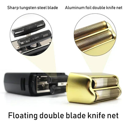 11000 RPM POP Barbers P620 Professional Electric Men's Beard Trimmer Double Foil Shaver Electric Shaver USB Hair Cutting Machine Beauty World Shop