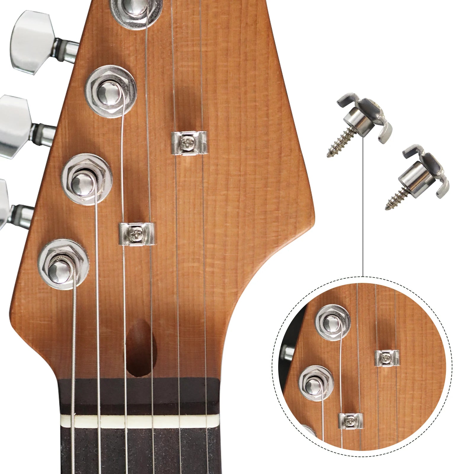 Electric guitar string buckle accessories, head lock, string stabilizer, butterfly shaped circular column suitable for ST/SQ/TL Beauty World Shop