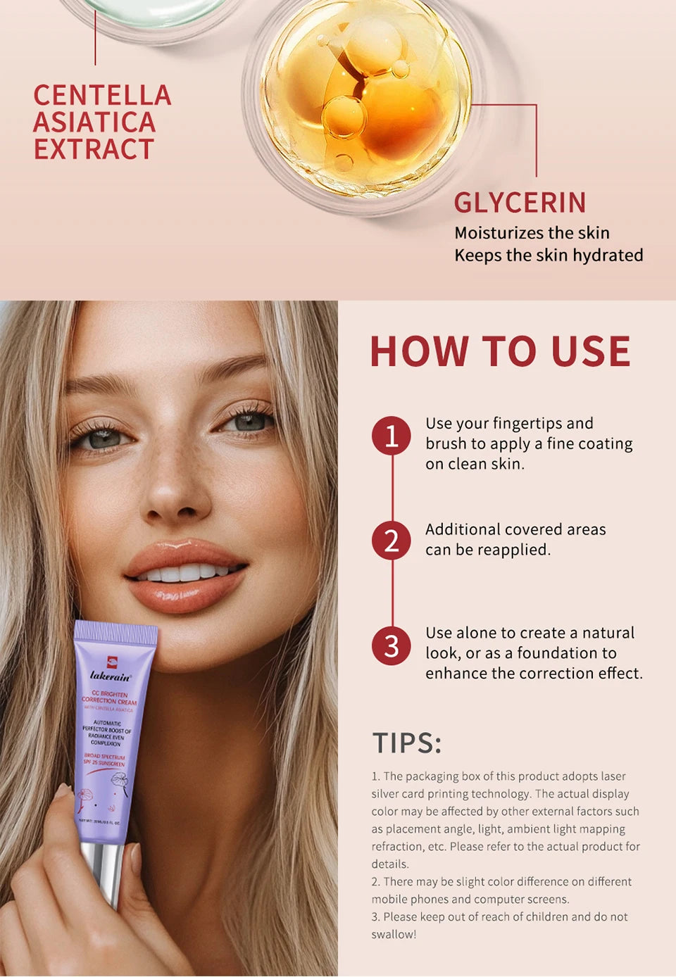 CC Cream erborian Centella Change Color Moisture Cream Makeup Foundation Full Coverage Magic Foundation Covering Korean Makeup Beauty World Shop