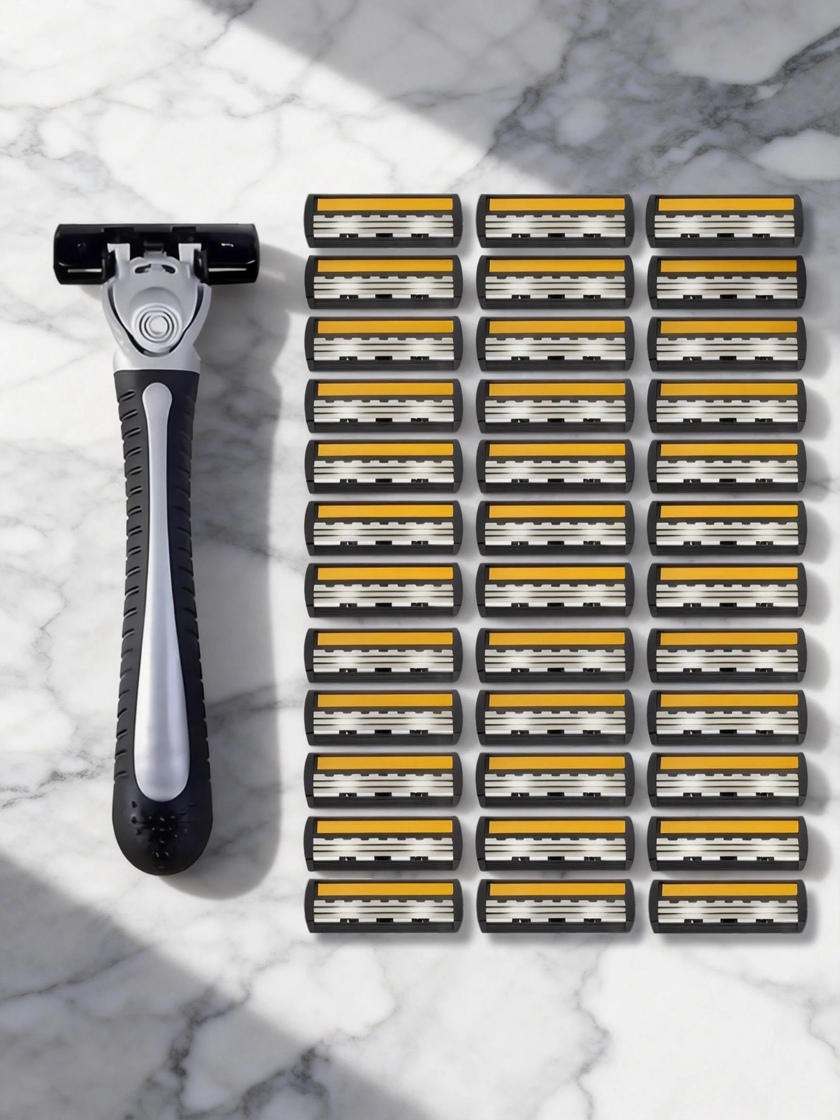Variety Packs Skin Guard Anti-Slip Handle Replacement Triple Blades Reusable Safety Manual Razors for Men Shaving Bathing Trave Beauty World Shop