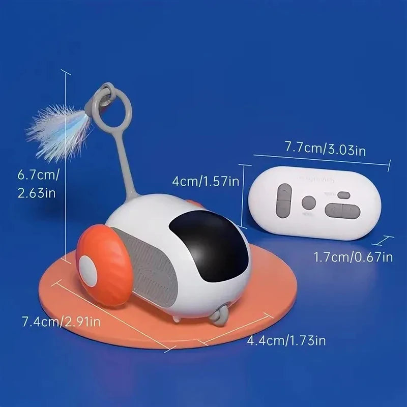 Electric cat toy remote control sports car self entertainment toy suitable for cats indoor interactive intelligent sports car