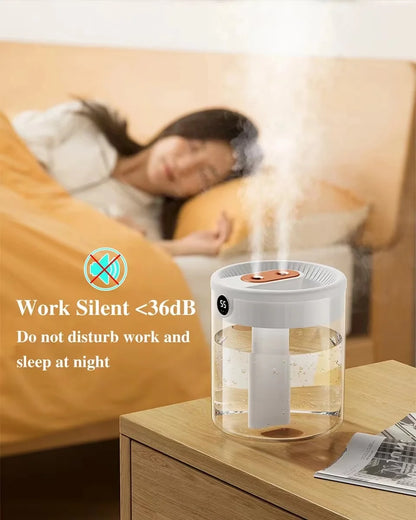 2L Humidifier Household Small Large Capacity Mute Bedroom Usb Office Desktop Portable Student Two Port Spray Water Supplement Beauty World Shop