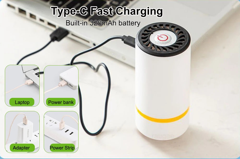 Vacuum Sealer Pump Electric Air Pump Rechargeable Automatic Sealing Machine with Reusable Vacuum Sealer Bags Food Packaging Bag Beauty World Shop