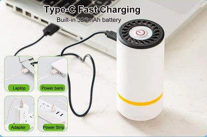 Vacuum Sealer Pump Electric Air Pump Rechargeable Automatic Sealing Machine with Reusable Vacuum Sealer Bags Food Packaging Bag Beauty World Shop