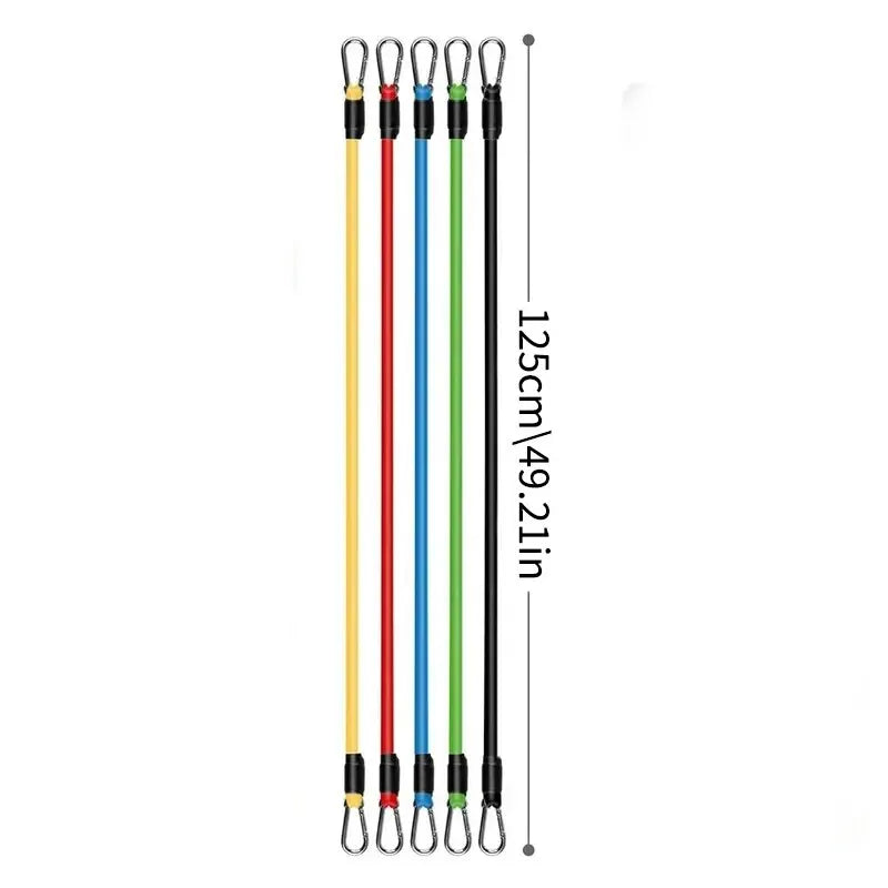 11pcs TPE Resistance Band Set Fitness Band Pull Rope Elastic Training Band With Door Anchor Handles Carry Bag Legs Ankle Straps Beauty World Shop