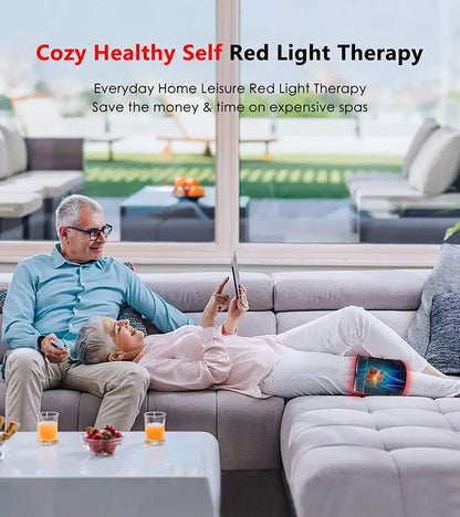 Infrared Light LED Healthcare Belt Waist Red Light Heating Massage Belt Pad Lumbar Back Waist Massager For Muscle Body Relief Beauty World Shop