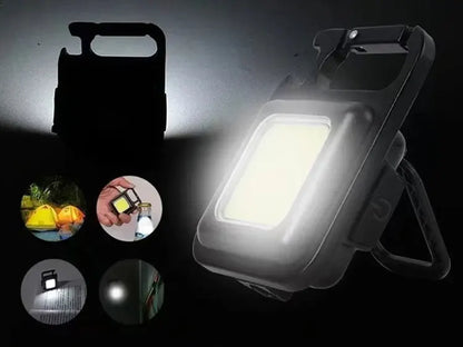 COB LED Mini Flashlight Super Bright EDC Keychain Light Outdoor Emergency Camping Pocket Lamp With Tail Magnet Corkscrew Beauty World Shop