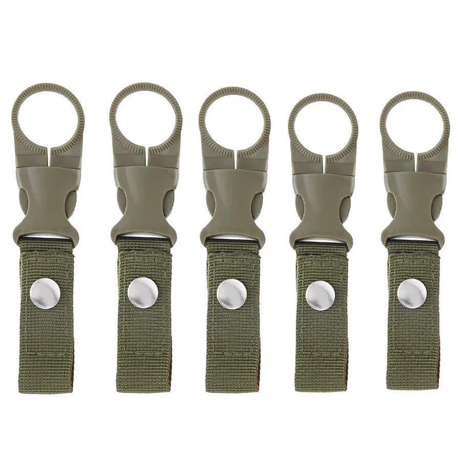 Webbing Water Bottle Holder Climbing Carabiner Belt Backpack Hanger Hooks Clip Multifunction Water Bottle Nylon Buckle Hook Clip Beauty World Shop
