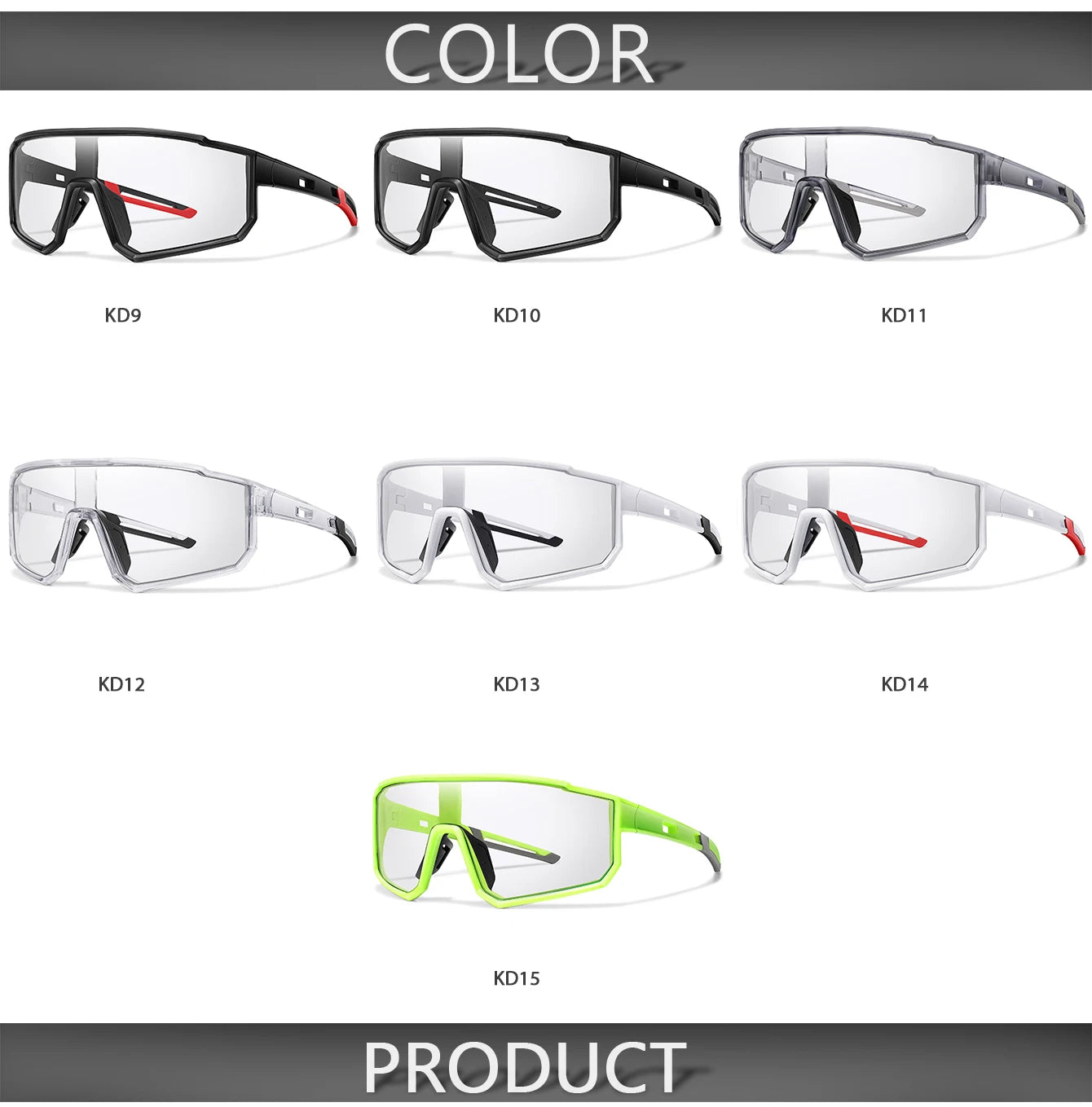 Fashion Brand Men Women Bicycle Photochromic Eyewear MTB Bike Fishing Running Cycling Sports Sunlasses Comfortable Goggles Beauty World Shop