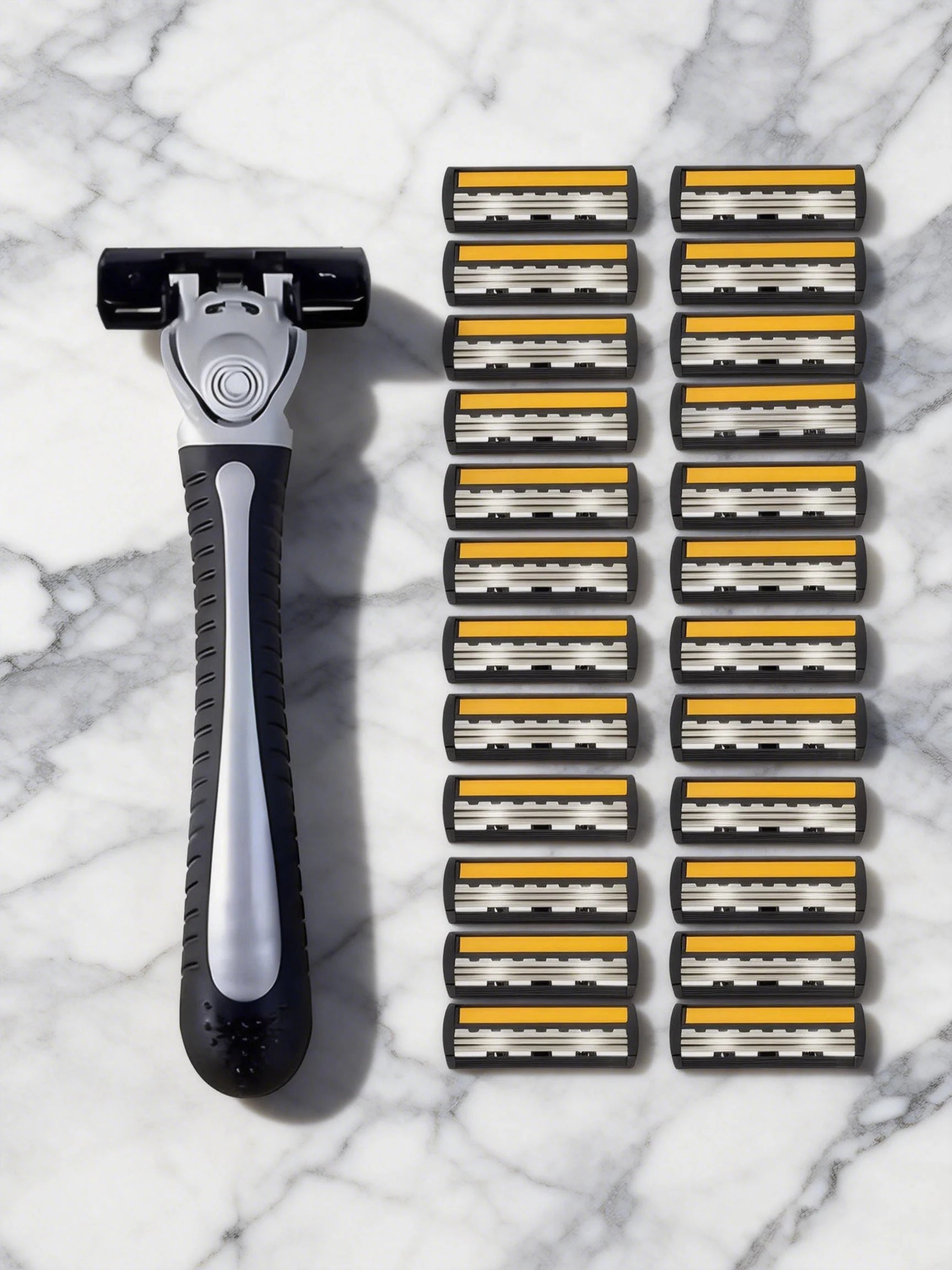 Variety Packs Skin Guard Anti-Slip Handle Replacement Triple Blades Reusable Safety Manual Razors for Men Shaving Bathing Trave Beauty World Shop