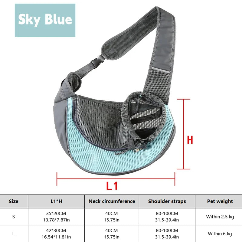 1Pc Dog out backpack,Dog Sling Carrier Breathable Mesh Travel Crossbody Bag For Puppy Cat Hiking Camping Beauty World Shop