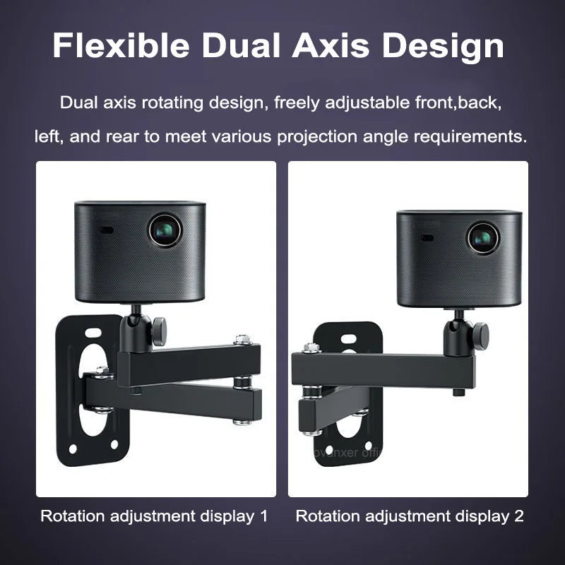 Foldable Wall Mount Projector Bracket Aluminum Alloy Retractable Durable Devices Holder for Home Bedside Hotel Office Beauty World Shop