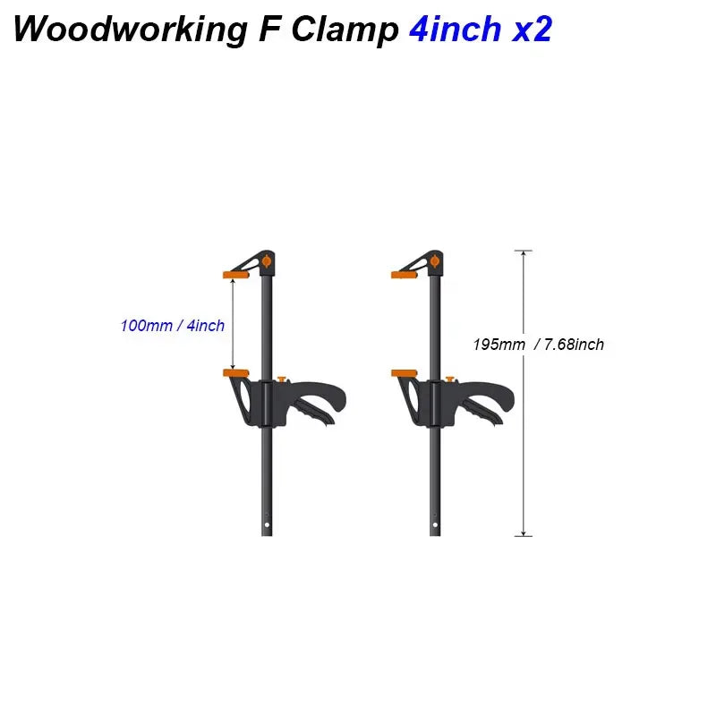 Woodworking Clamp F Hard Quick Release Ratchet Speed Squeeze Clip Kit Long Carpenter Set Nylon Gadget Work Bar Hand Tool 4inch Beauty World Shop