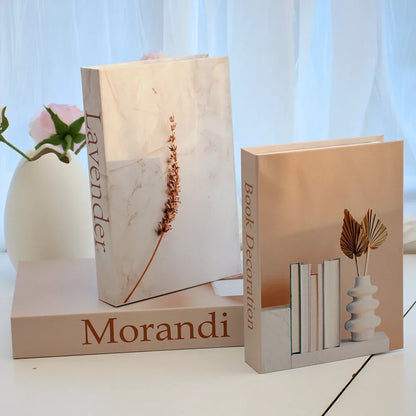 3Pcs Foldable Fashion Fake Books Living Room Decoration Designer Books Coffee Table Ornaments Club Hotel Room Villa Prop Books Beauty World Shop