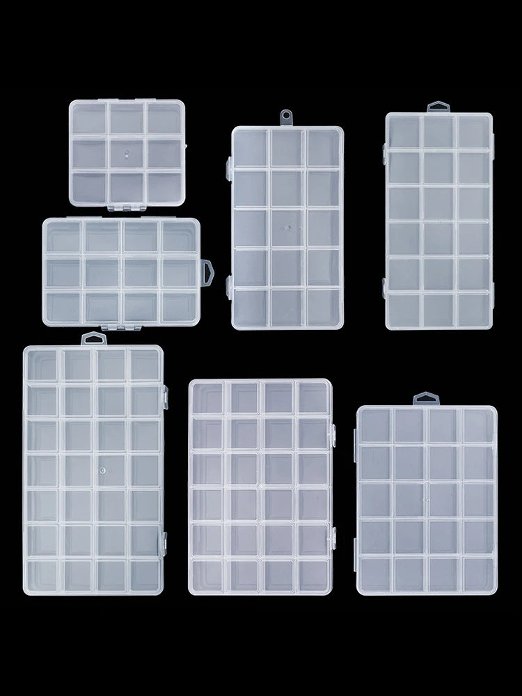 Transparent Storage Container Jewelry Box Clear Plastic Organizer Box Empty Earring Storage Organizer Display Case for Beads Beauty World Shop