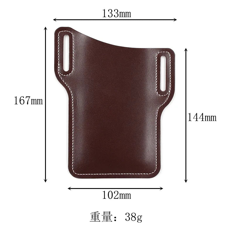 Men Phone Case Holster Cellphone Loop Holster Belt Waist Bag Props Leather Purse Phone Wallet Running Pouch Travel Camping Bags Beauty World Shop