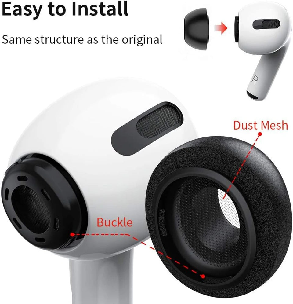 For Airpods Pro 2 Memory Foam Tips Eartips Cover S M L Size For Apple Air Pod Pods Pro 1 Ear Tips Anti Noise Ear Plugs Earbud