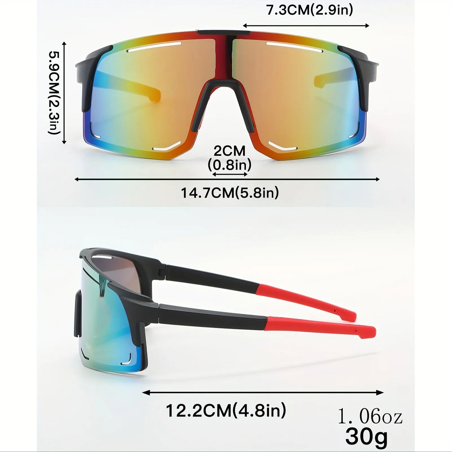 Sports Wrap Around Sunglasses For Women Men Large One Piece Sun Shades For Cycling Fishing Skiing Fashion Sun Glasses UV400 Beauty World Shop