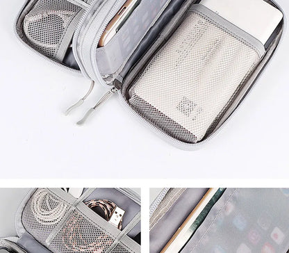 Data Cable Storage Bag Waterproof Portable Carry Case  Storage Bag Travel Organizer Bag for Cable Cord USB Charger Beauty World Shop