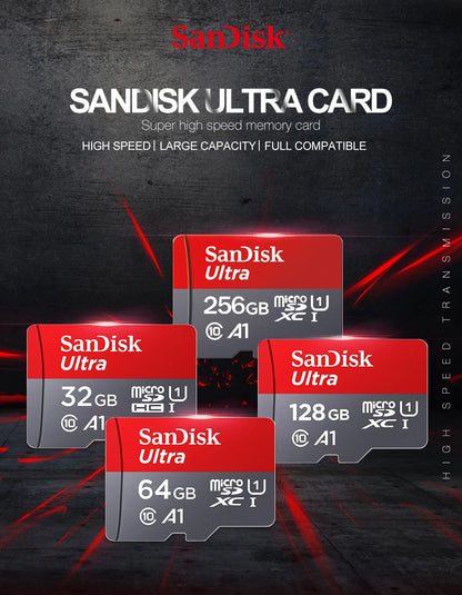 Original Sandisk Memory Card 256GB 128GB 64GB 32GB TF micro sd card Class 10 UHS-1 flash card Memory Microsd for Samrtphone PC Beauty World Shop