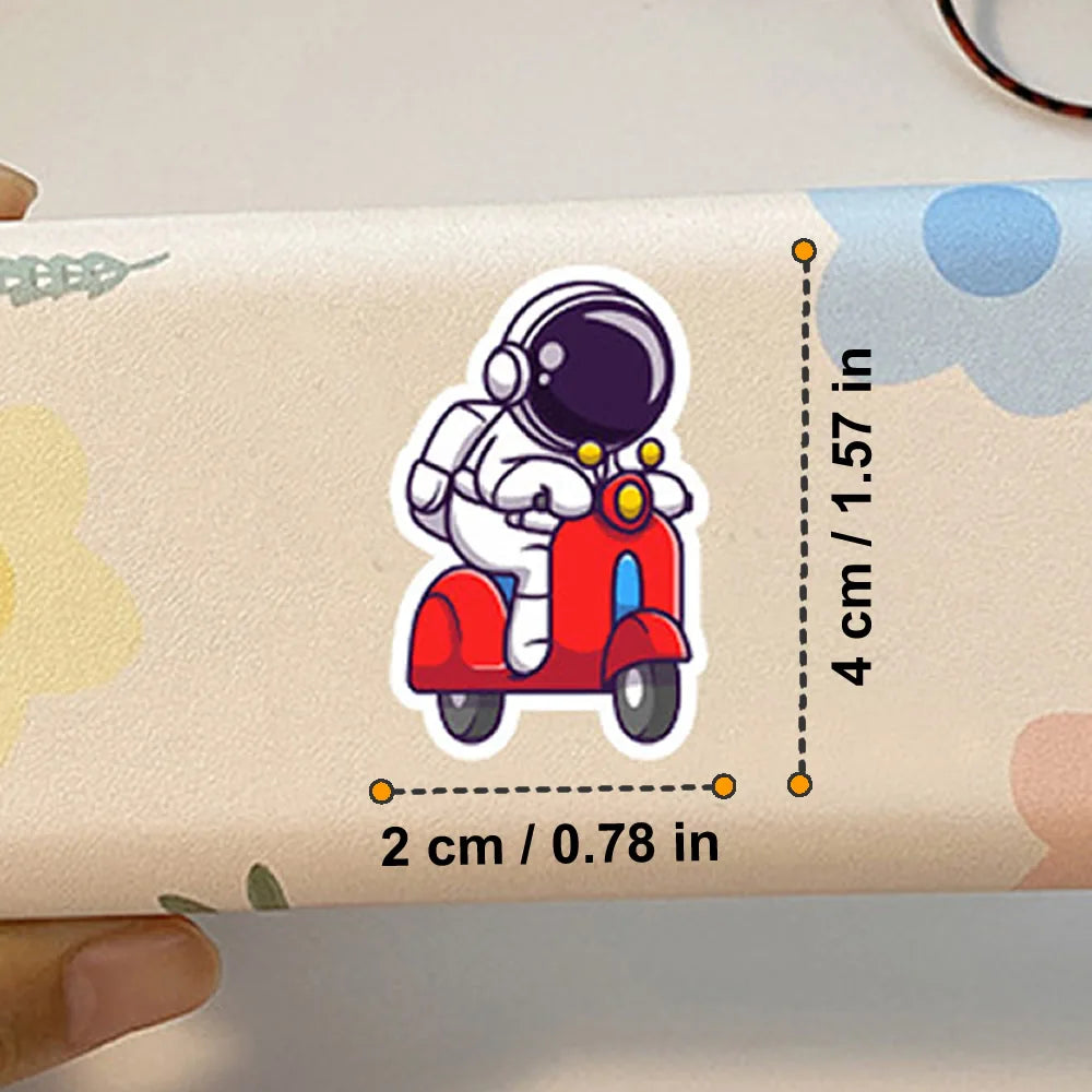 40-240pcs Astronaut Cosmonaut Stickers Cartoon Cute Decals Toy Stationery Guitar Phone Laptop Luggage Car Graffiti Kids Sticker Beauty World Shop