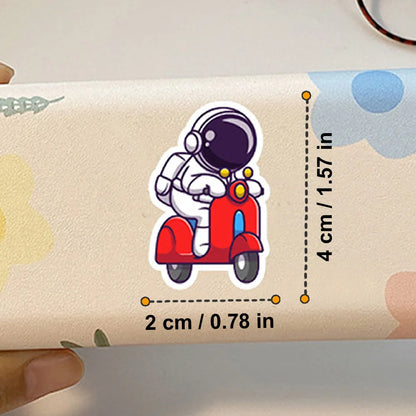 40-240pcs Astronaut Cosmonaut Stickers Cartoon Cute Decals Toy Stationery Guitar Phone Laptop Luggage Car Graffiti Kids Sticker Beauty World Shop