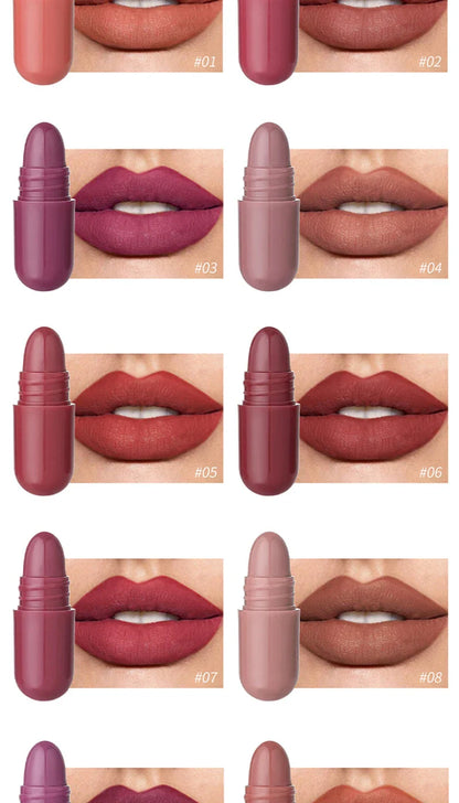 MAGIC CASA 18-Color Capsule Lipstick Set - Mini Matte, Long-lasting, Waterproof, Non-transfer，Soft matte finish Beauty Trend Shop
