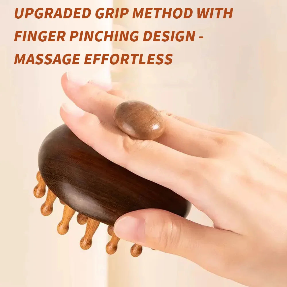 1PC Disc Wooden Scalp Massager Head Massager Massage Comb Hair Meridian Comb Beauty World Shop
