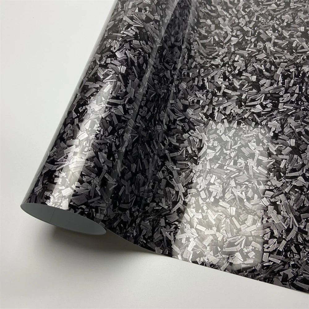 Glossy Laser Forged Carbon Fiber Vinyl Wrap Self Adhesive Car Sticker Waterproof Auto Glossy Vinyl Carbon Film for Car Decal Beauty World Shop