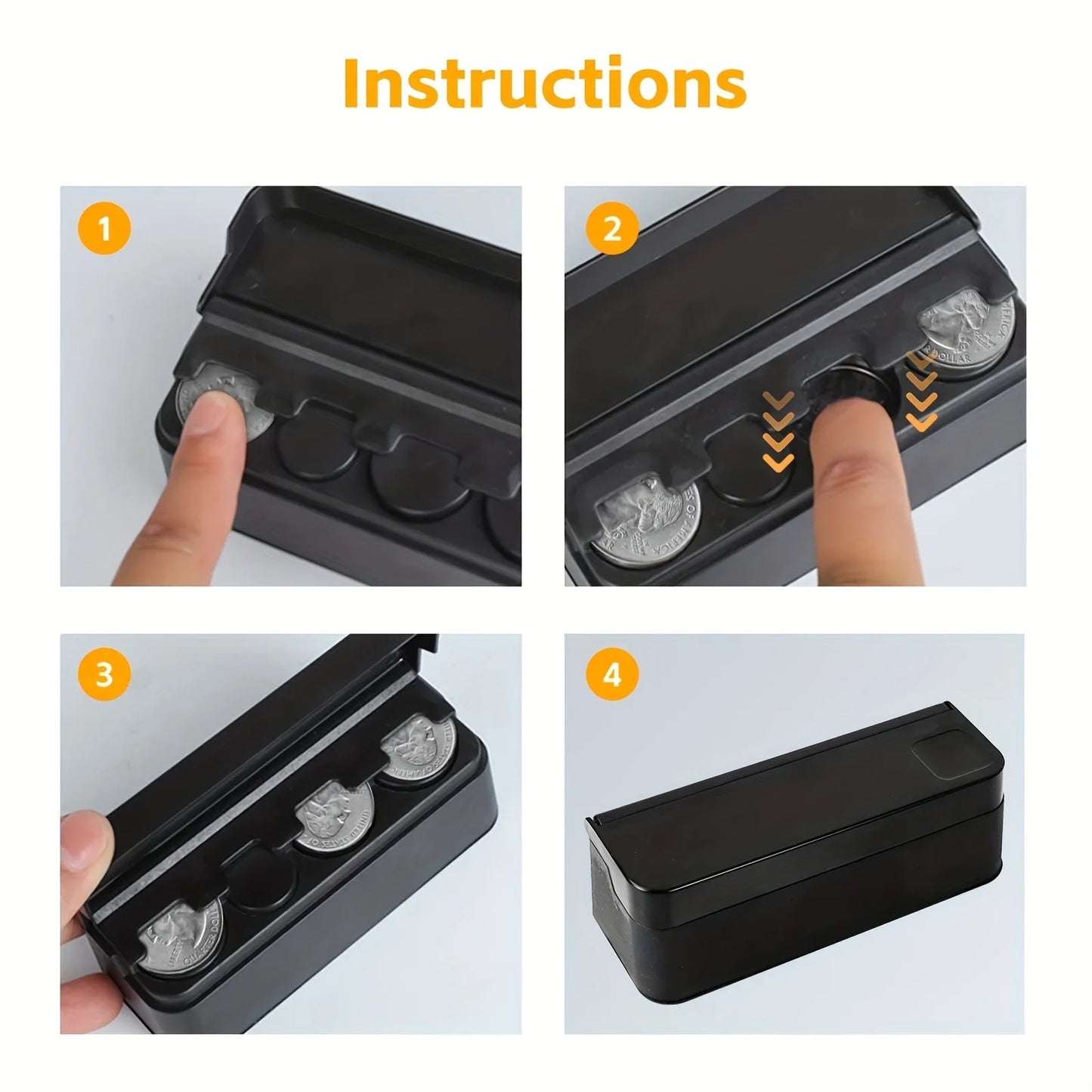 Car coin storage box - Suitable for home and car use - Money box - Universal for most car models to store and retrieve coins Beauty World Shop
