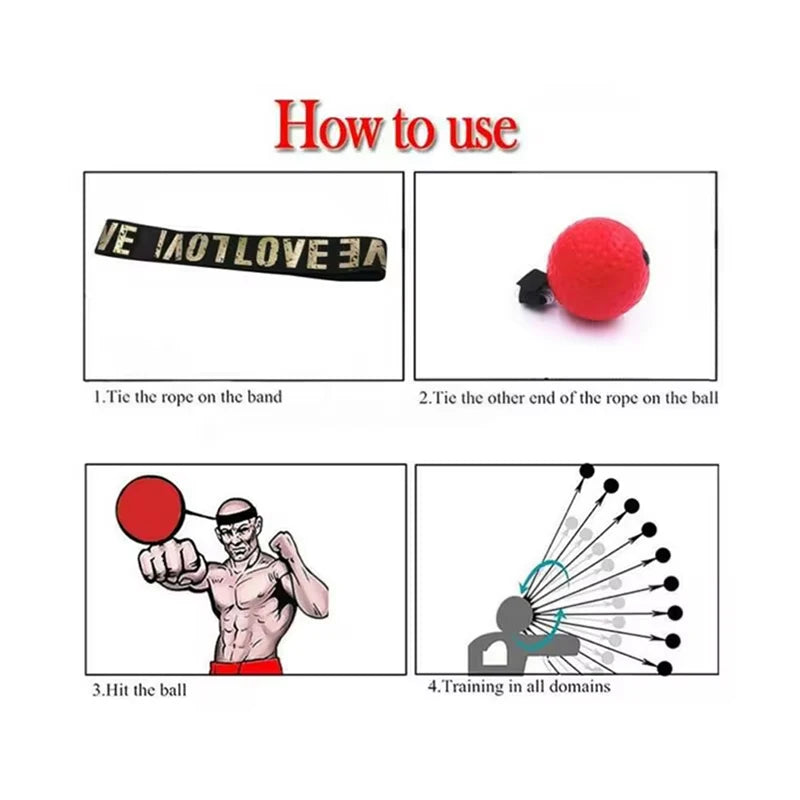 Headworn Speed Ball Boxing Magic Ball Reaction Ball Fight Training Coordination Ability Vent Fist Speed Precision Decompression Beauty World Shop