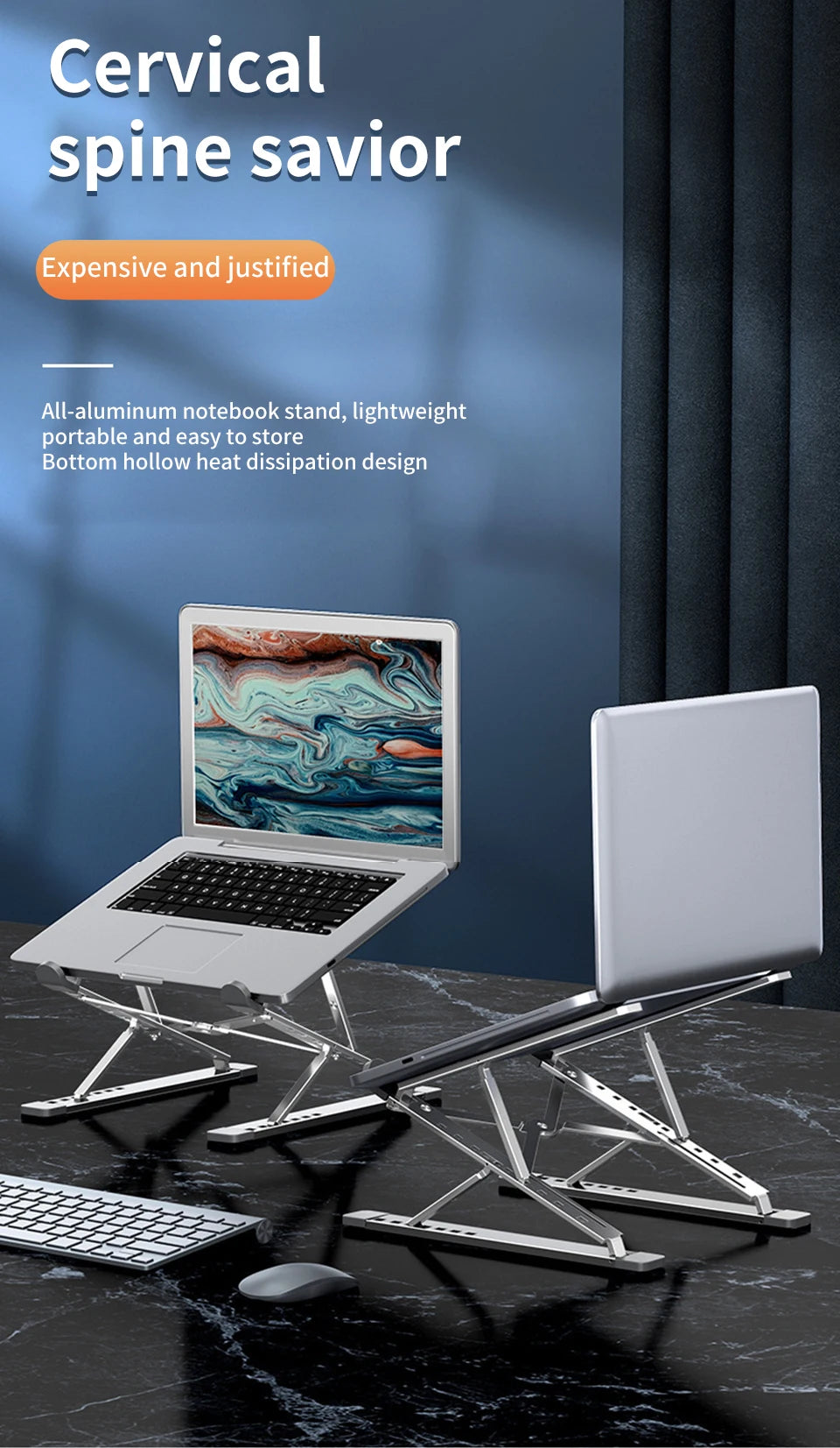 Laptop Stand For Macbook Folding Adjustable Aluminum Computer Pc Tablet Stand Notebook Tablelaptop Holder Heat Dissipation Beauty World Shop