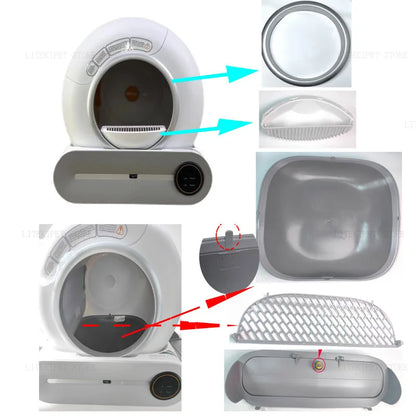 Automatic Cat Litter Box Accessories Bin Door Collecting Feces Bottom Capsule Garbage Bag for Cat Toilet Litter Box Beauty World Shop