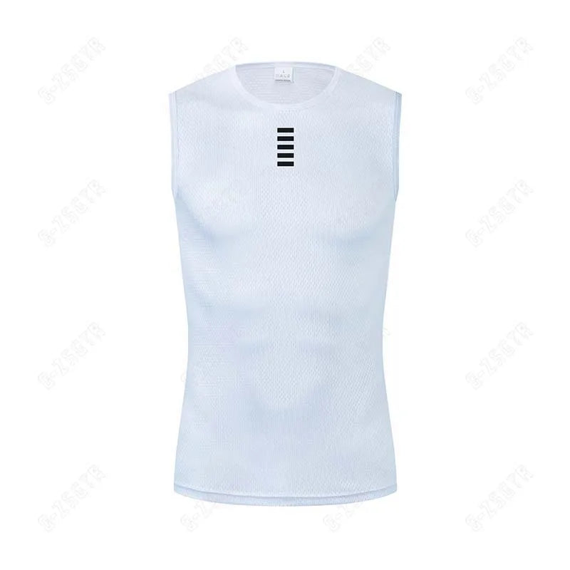 Cycling Base Layer Reflective Underwear White Cycling Jersey Sport Vest Men Undershirt Quick Dry Elastici Vest Road Bike Jersey Beauty World Shop