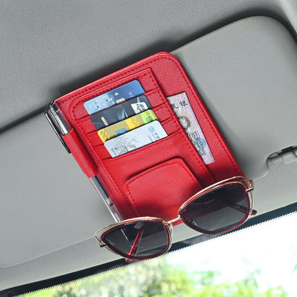 Car Visor Organizer Multi-Pocket Pouch Bag Card Glasses Storage Holder Scratch-resistant Auto Visor Holder For Car Interior Car Beauty World Shop